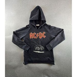 Lauren Moshi Women's ACDC‎ Fly On The Wall Side Zip Hoodie Size S. French Terry